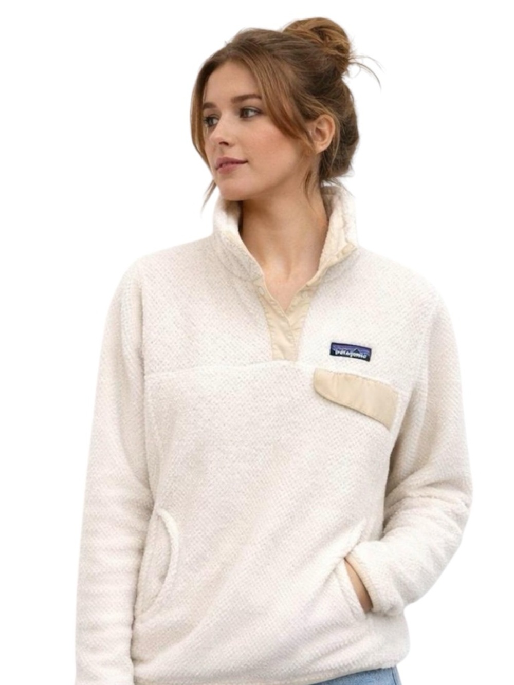 Patagonia Women's Re-Tool Snap-T Pullover Cream Sz M